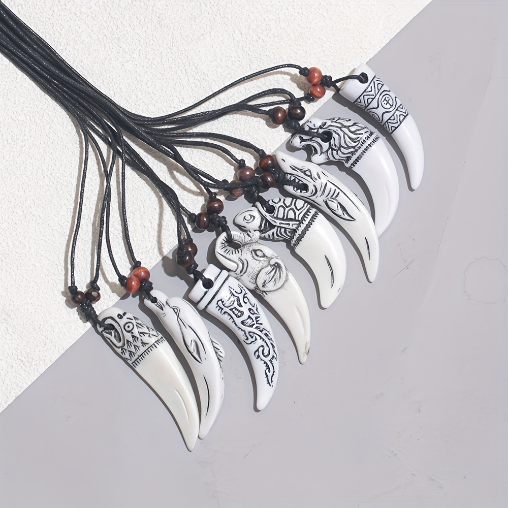 Vintage Rope Braided Telescopic Couple Necklace Set Unisex Casual Accessory